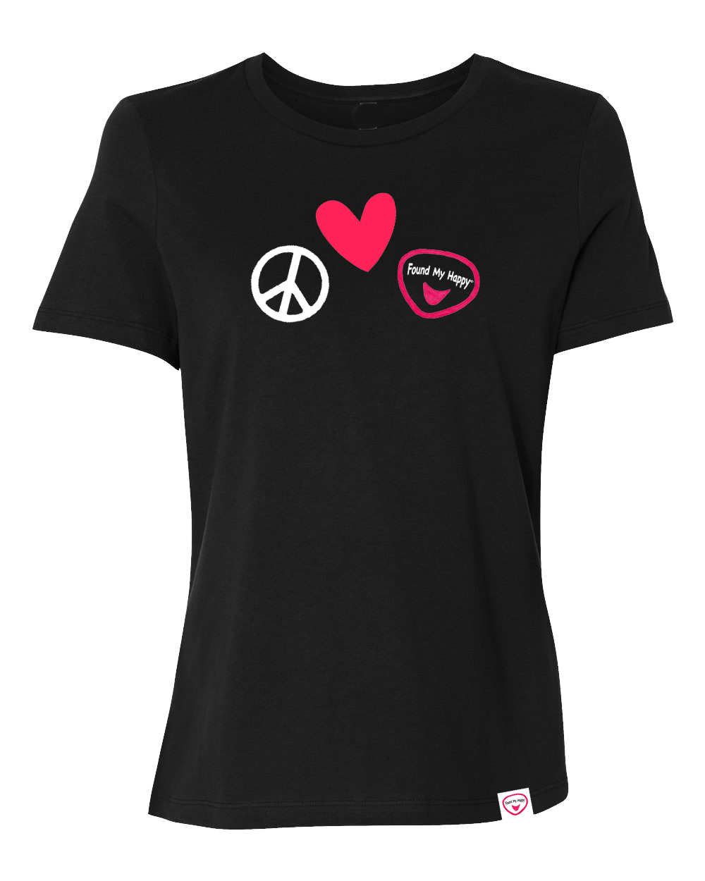 Found My Happy - Peace Love & ACE Embroidered T-Shirt - Found My Happy