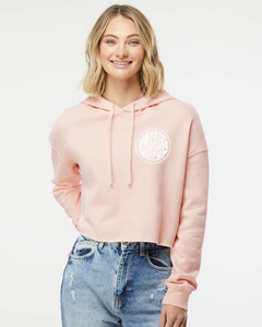 Found My Happy - What's Your Happy? Circle Logo Cropped pullover hoodie - Found My Happy