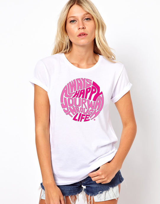 Found My Happy - Happy Life Circle T-Shirt - Found My Happy