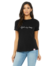 Load image into Gallery viewer, Found My Happy - String Of Words Embroidered T-Shirt - Found My Happy
