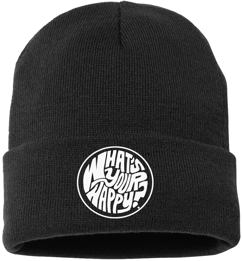 What's Your Happy? Embroidered Beanie - Found My Happy