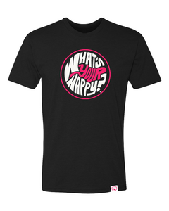 Copy of Copy of What's Your Happy? White/Magenta Circle Tee - Found My Happy