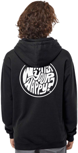 What's Your Happy? Pocket/Back Circle print pullover hoodie - Found My Happy
