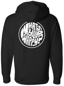 What's Your Happy? Pocket/Back Circle print pullover hoodie - Found My Happy