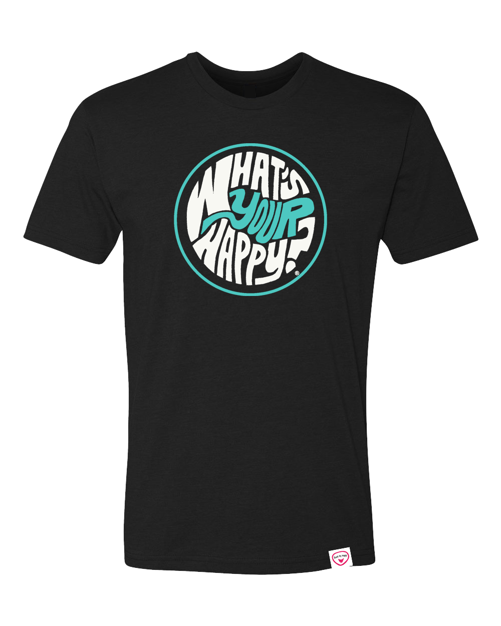 Copy of What's Your Happy? White/Mint Circle Tee - Found My Happy